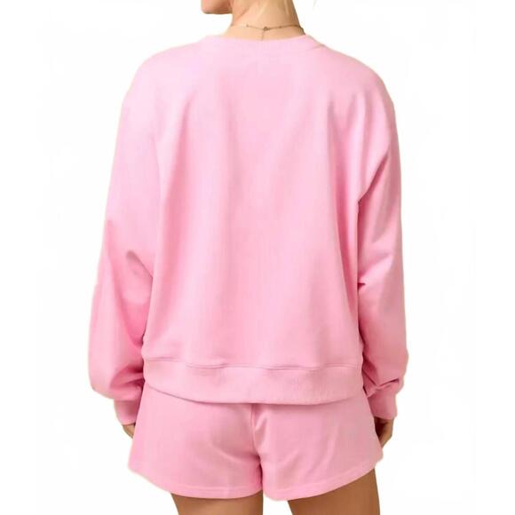 NEW MAIN STRIP bow embroidered lounge set in pink - Picture 2 of 2